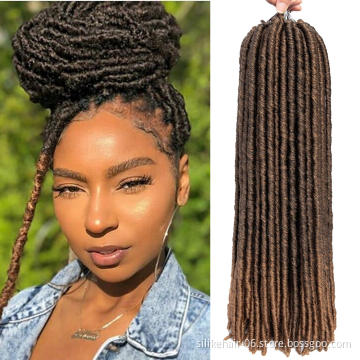 Straight Faux Locs for Black Women Crochet Hair Braids Synthetic Hair Extensions Soft Goddess Locs DreadFaux locs Braiding Hair